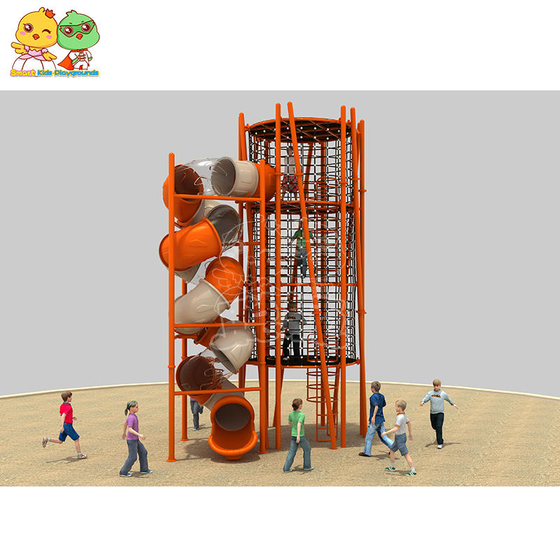 Large non-standard custom children outdoor play climbing equipment kids combined plastic slide
