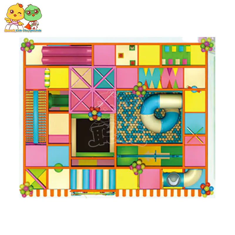 Candy indoor playground maze equipment for children SKP-1811201