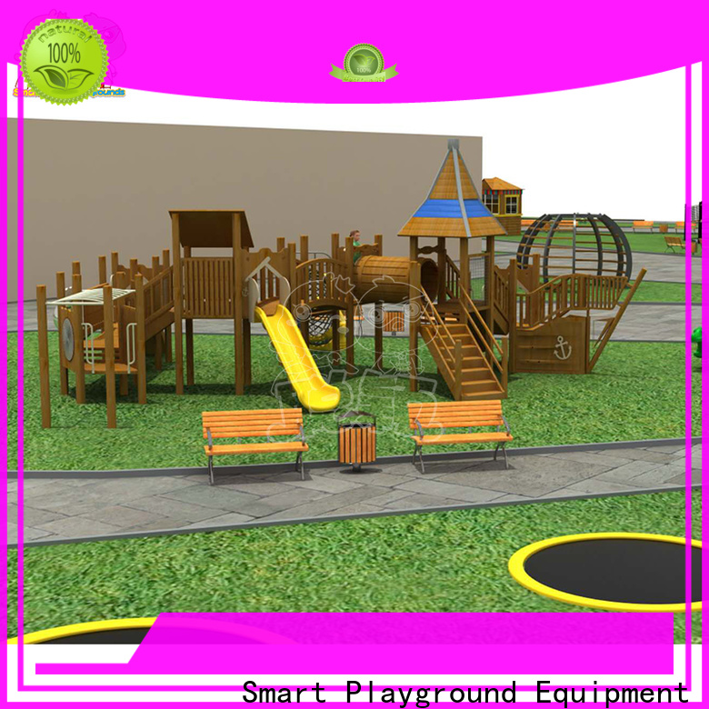 SKP high quality wooden slide for residential area