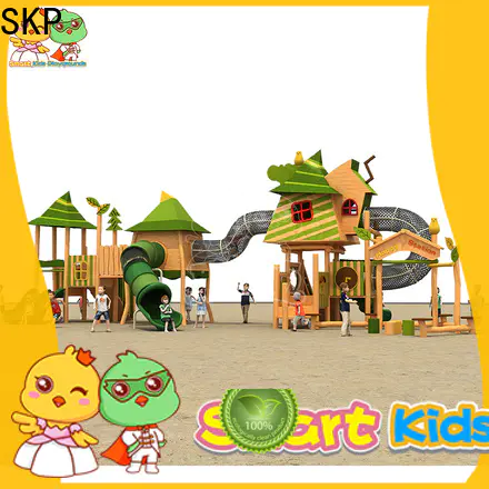SKP outdoor wooden slide wholesale for supermarket