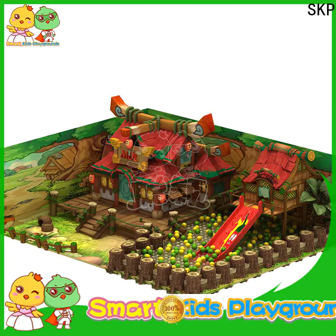 SKP popular wooden playground equipment high quality for plaza